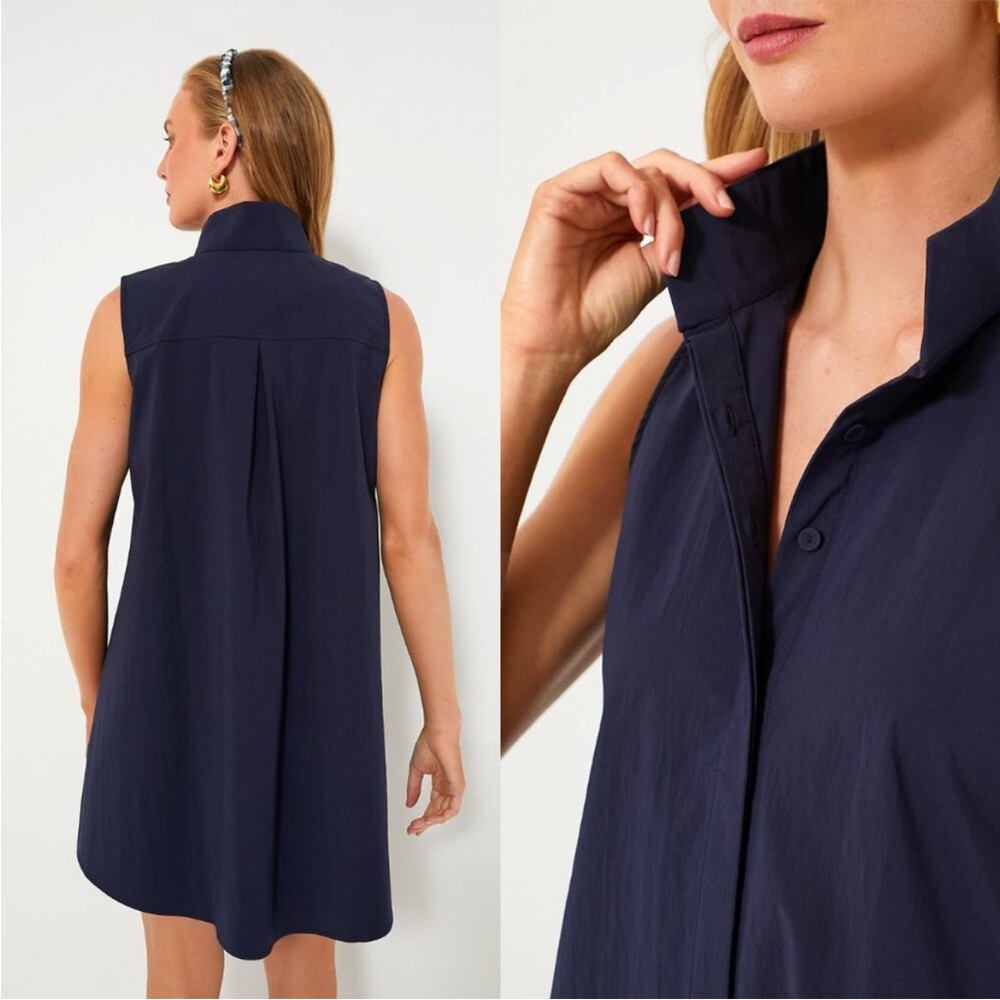 Tuckernuck NEW Navy Sleeveless Charlie Preppy Collared Mini Dress Size XXL - Picture 4 of 7